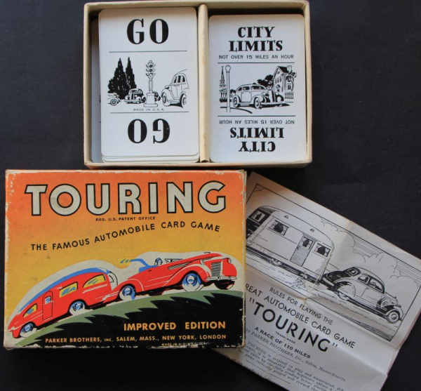 Parker Brothers "Touring - Automobile Card Game" Cardgame 1935 (8400)